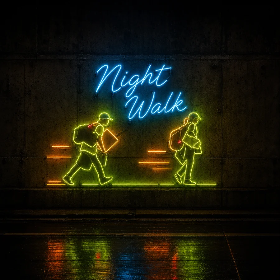 Midnight neon look sample