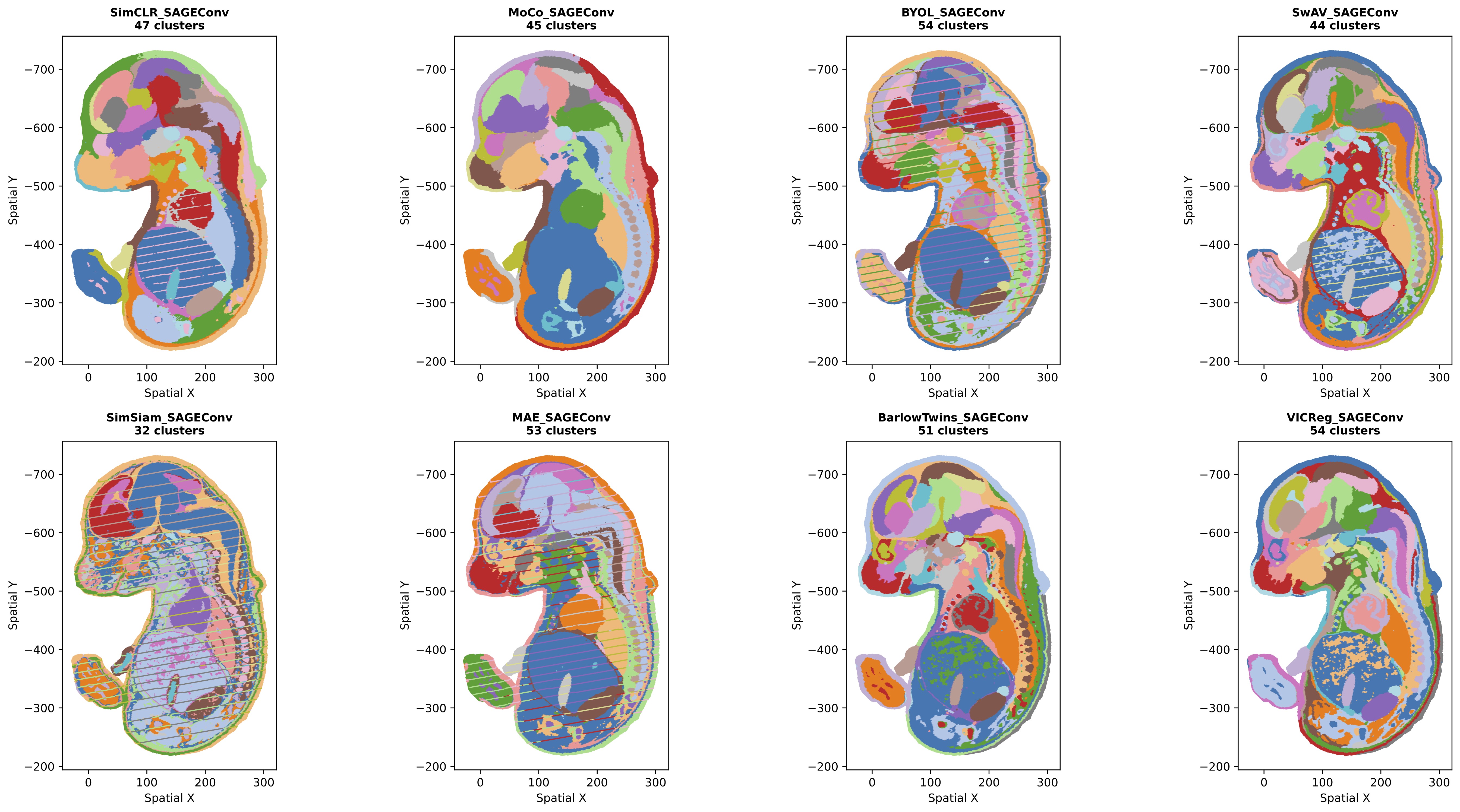 SAGEConv Clustering Results
